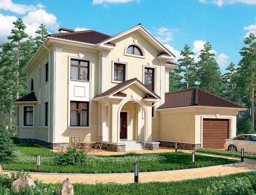 проект дома из газобетона AS-1383 строительство под ключ за 3 690 000 рублей