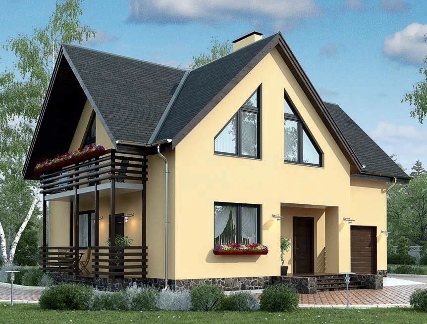 проект дома из газобетона AS-186-2 строительство под ключ за 2 510 000 рублей