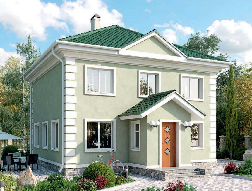 проект дома из газобетона AS-2035-2 строительство под ключ за 2 560 000 рублей
