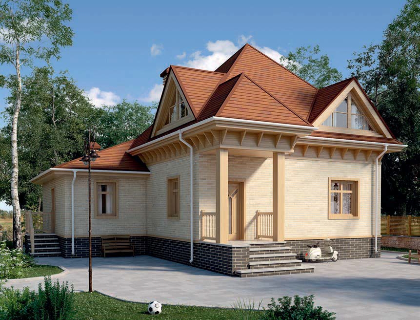 проект дома из газобетона AS-2282 строительство под ключ за 2 280 000 рублей