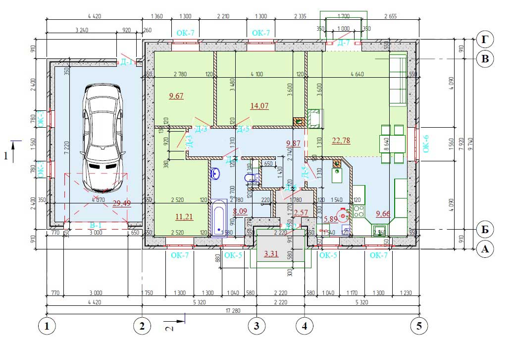 Z7 планировка проект дома