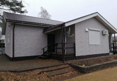 проект дома из газобетона Устройство фасада, Поляны строительство под ключ за  рублей