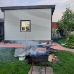 наша работа Дом 5-5 ,хозблок на сваях. Синявино