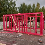 наша работа Гараж каркасник на плите, Большая горка