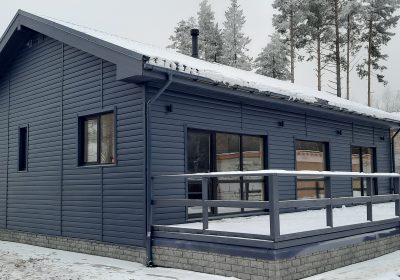 проект дома из газобетона Дом каркасник 124м2 КП, Елизаветинское строительство под ключ за  рублей