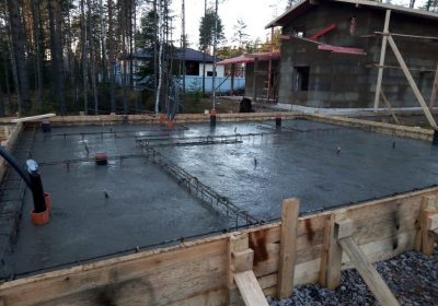 проект дома из газобетона Плита под баню, Белоостров строительство под ключ за  рублей