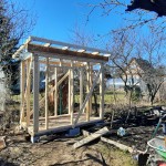 наша работа Дом 5-5 ,хозблок на сваях. Синявино