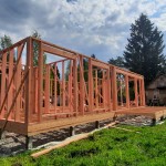 наша работа Дом каркасник на сваях, Белоостров 96 м2