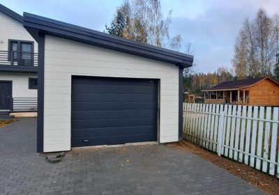 проект дома из газобетона Гараж каркасник на плите, Большая горка строительство под ключ за  рублей