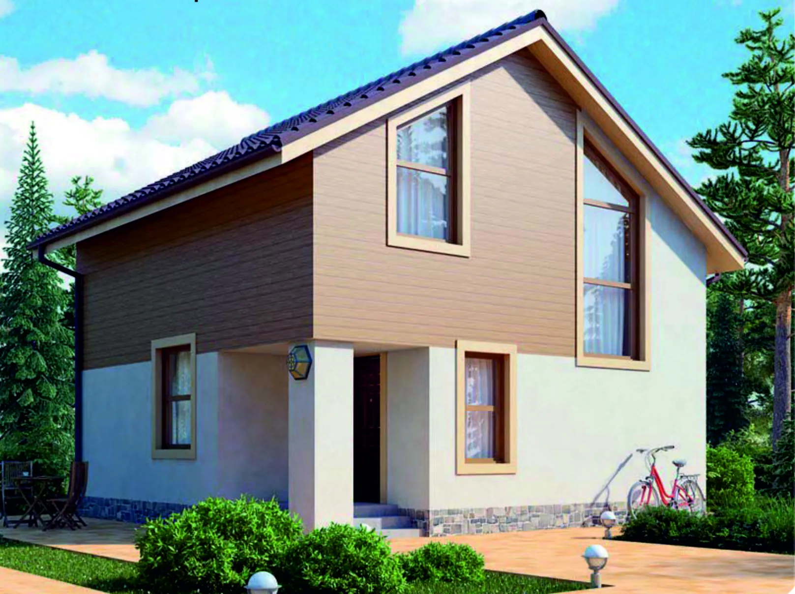 проект дома из газобетона JB-2053 строительство под ключ за итого 4 720 000 рублей