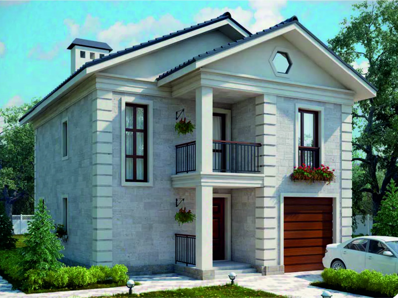 проект дома из газобетона JB-2079 строительство под ключ за итого 3 960 000 рублей