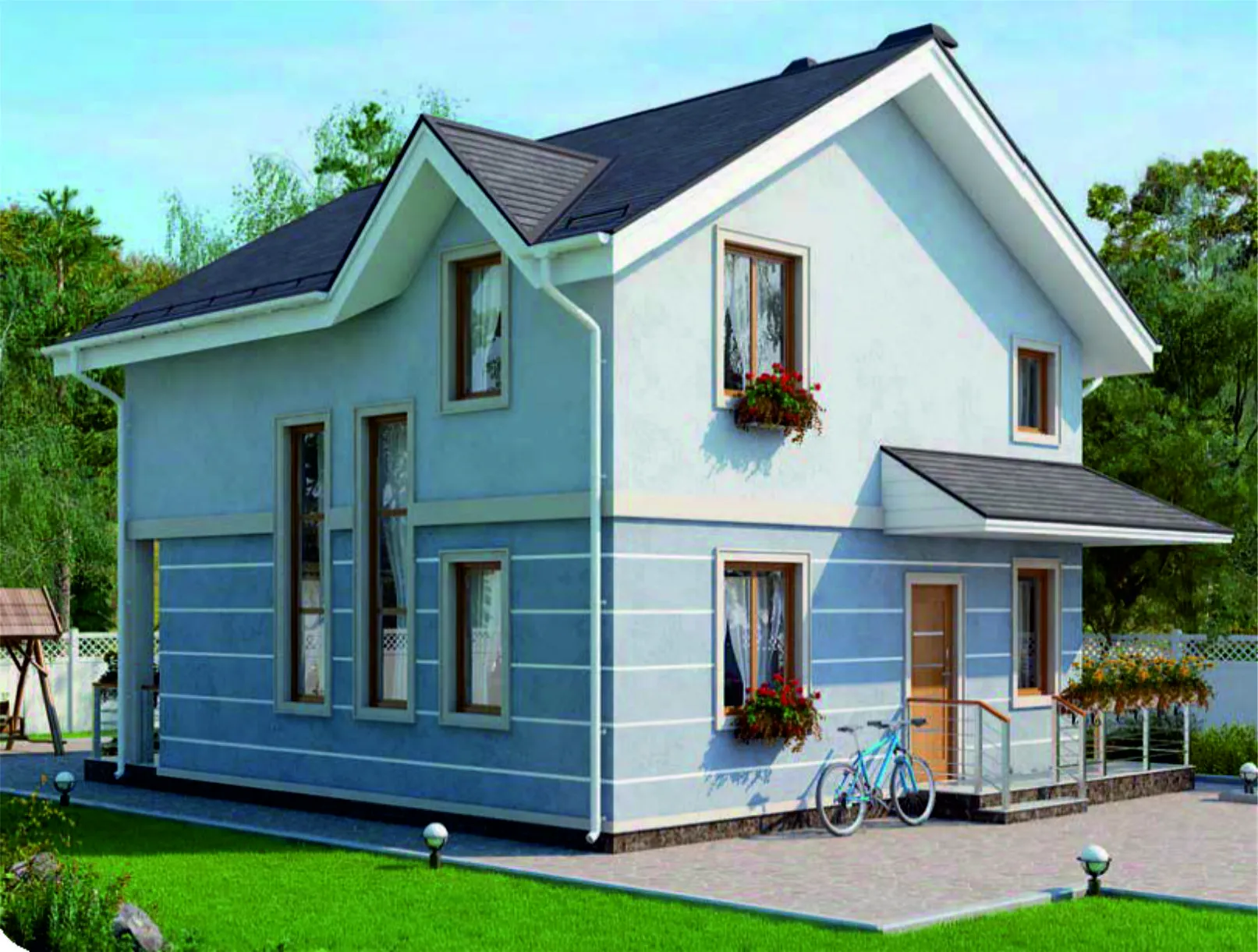 проект дома из газобетона JB-2227 строительство под ключ за итого 5 240 000 рублей