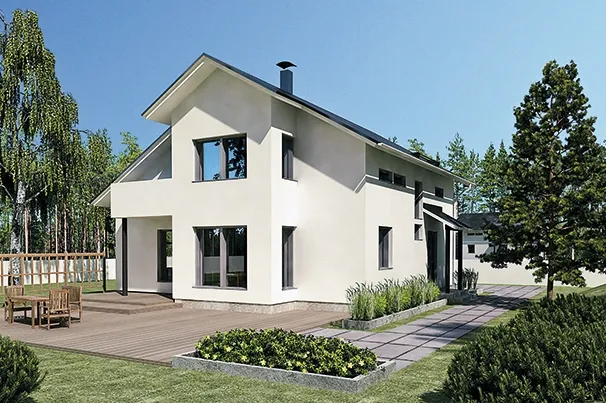 проект дома из газобетона JB-286 строительство под ключ за итого 5 000 000 рублей