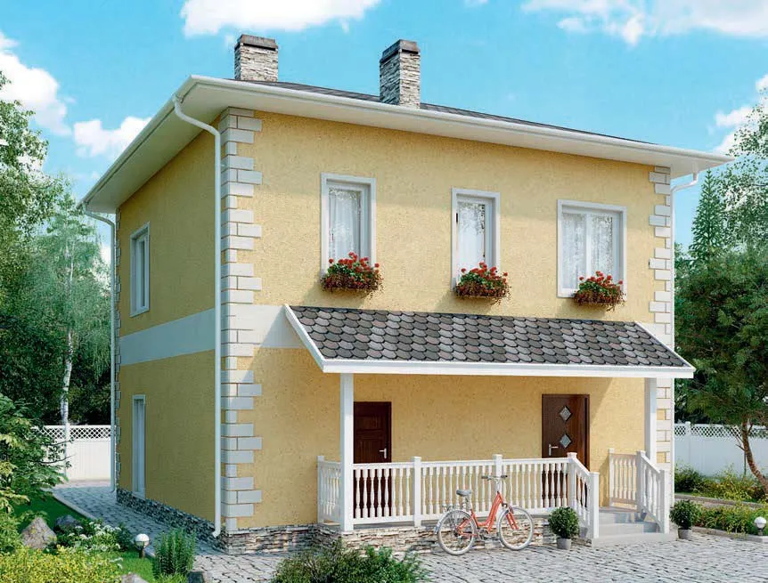 проект дома из газобетона AS-2004 строительство под ключ за итого 4 802 000 рублей