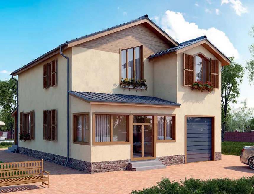 проект дома из газобетона AS-2026 строительство под ключ за итого 6 468 000 рублей