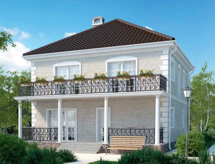 проект дома из газобетона AS-2028 строительство под ключ за итого 7 280 000 рублей