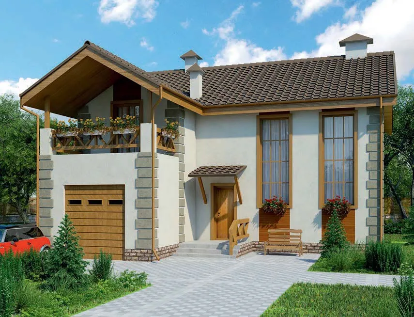 проект дома из газобетона AS-2031 строительство под ключ за итого 6 468 000 рублей