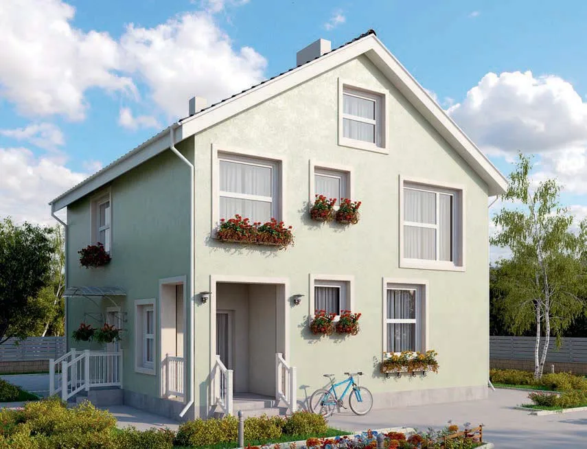 проект дома из газобетона AS-2036 строительство под ключ за итого 6 040 000 рублей