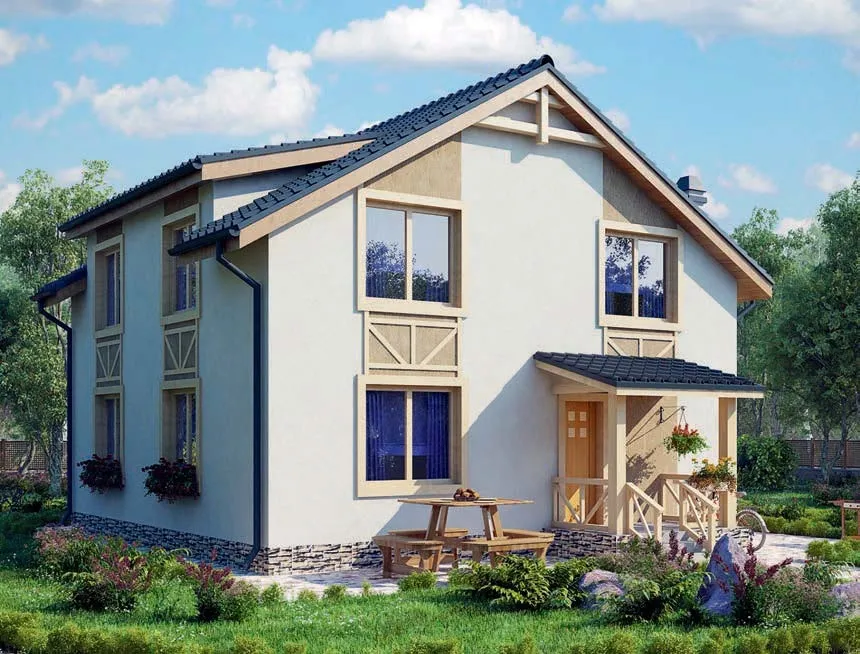 проект дома из газобетона AS-2055 строительство под ключ за итого 5 252 000 рублей