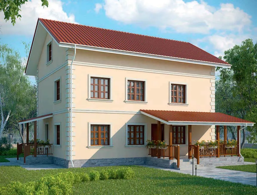 проект дома из газобетона AS-2063 строительство под ключ за итого 7 620 000 рублей