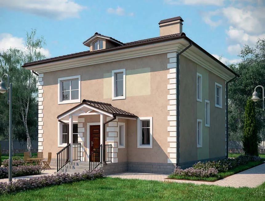 проект дома из газобетона AS-2073 строительство под ключ за итого 6 556 000 рублей