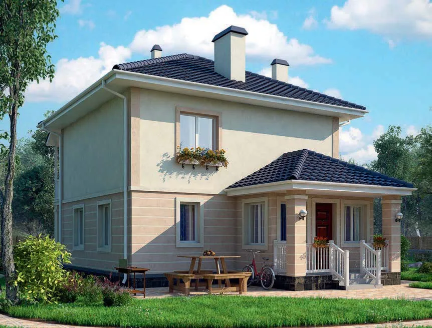 проект дома из газобетона AS-2075 строительство под ключ за итого 4 460 000 рублей