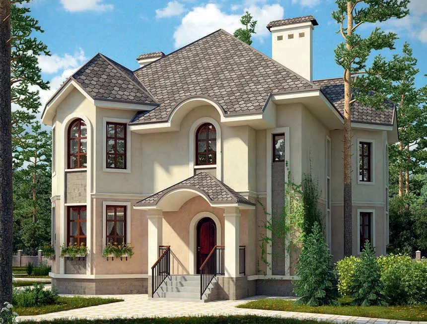 проект дома из газобетона AS-2085 строительство под ключ за итого 8 940 000 рублей