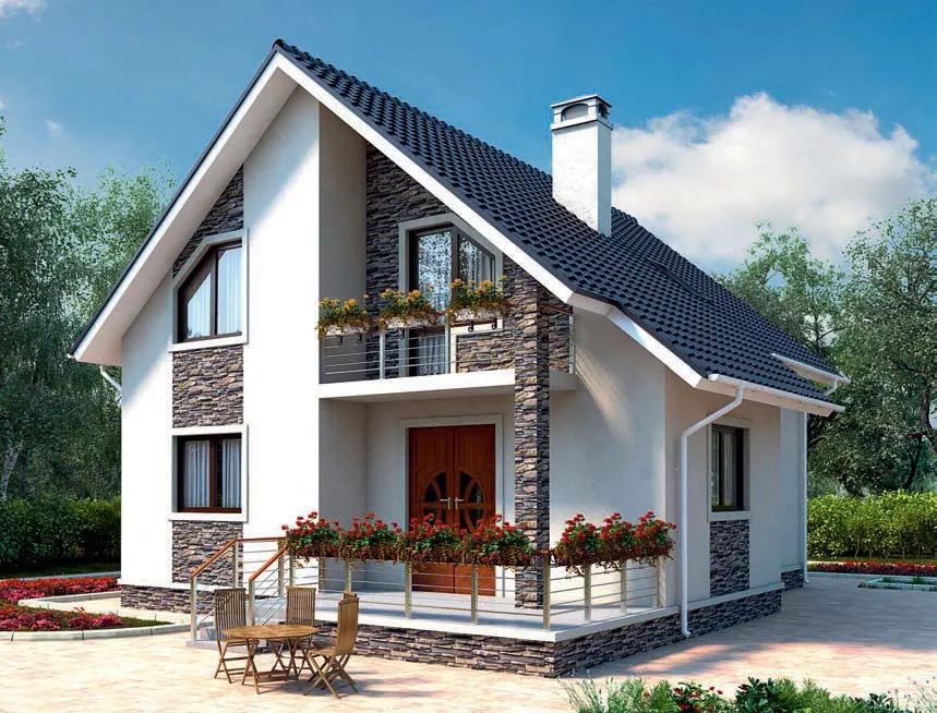 проект дома из газобетона AS-2123 строительство под ключ за итого 6 008 000 рублей