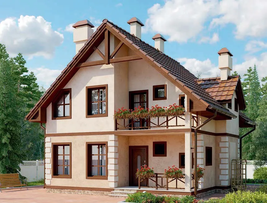 проект дома из газобетона AS-2223 строительство под ключ за итого 4 688 000 рублей