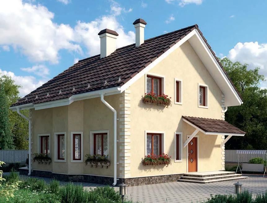 проект дома из газобетона AS-2243 строительство под ключ за итого 5 520 000 рублей