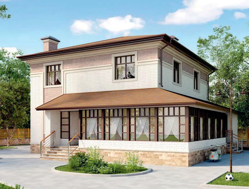 проект дома из газобетона AS-2257 строительство под ключ за итого 7 312 000 рублей