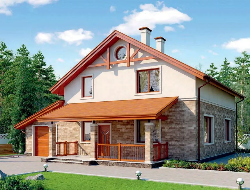 проект дома из газобетона AS-2258 строительство под ключ за итого 8 872 000 рублей