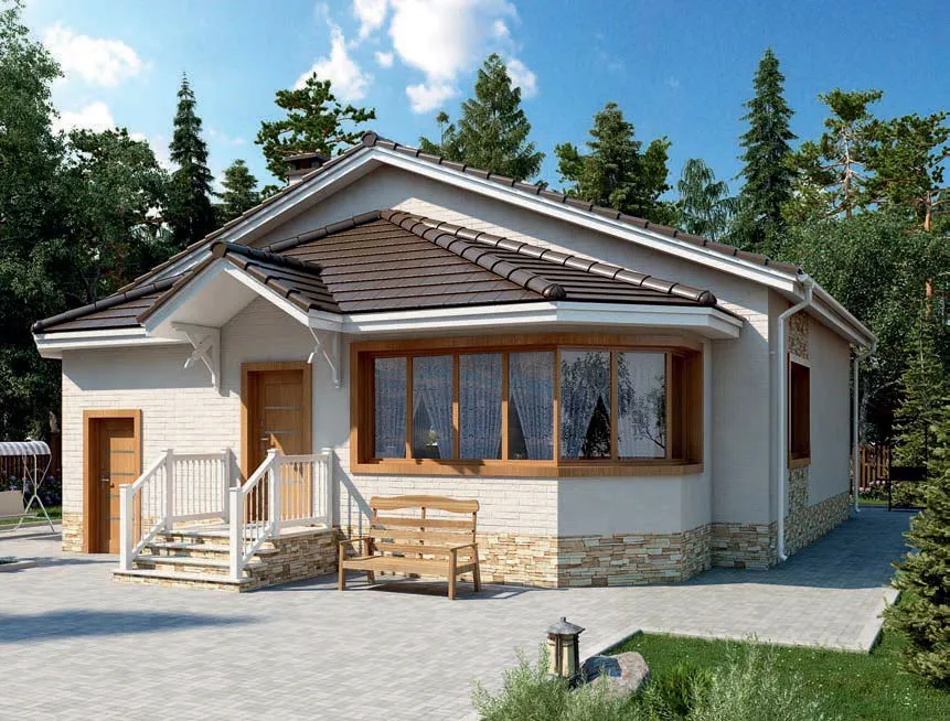 проект дома из газобетона AS-2259 строительство под ключ за итого 5 744 000 рублей