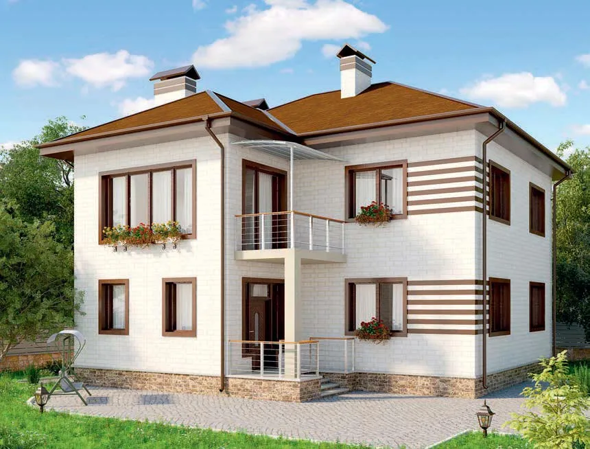 проект дома из газобетона AS-2263 строительство под ключ за итого 10 156 000 рублей