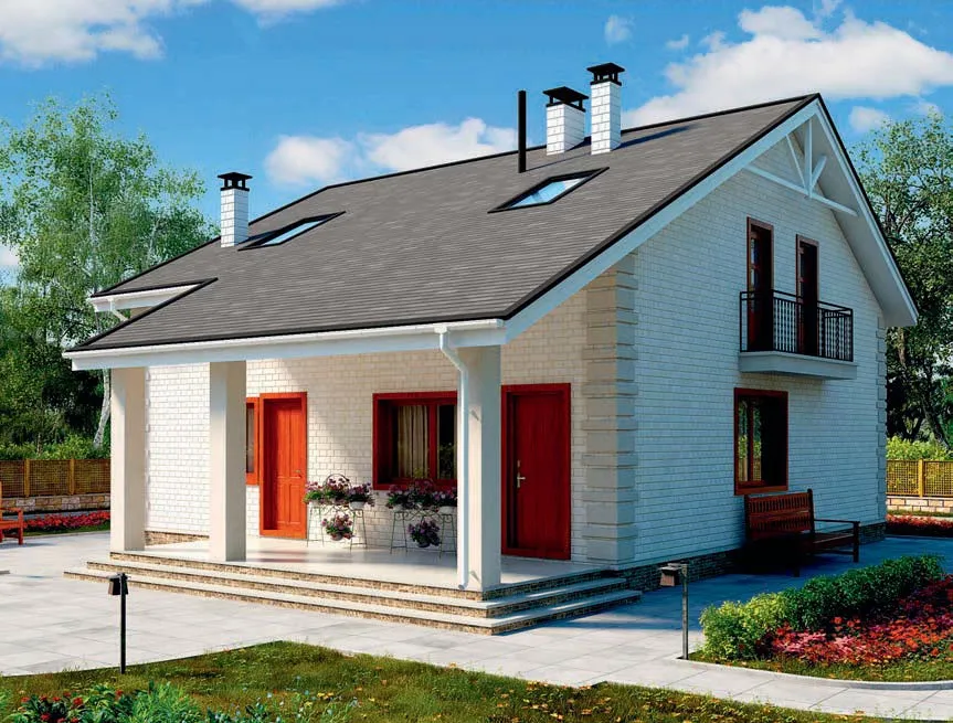 проект дома из газобетона AS-2265 строительство под ключ за итого 6 968 000 рублей