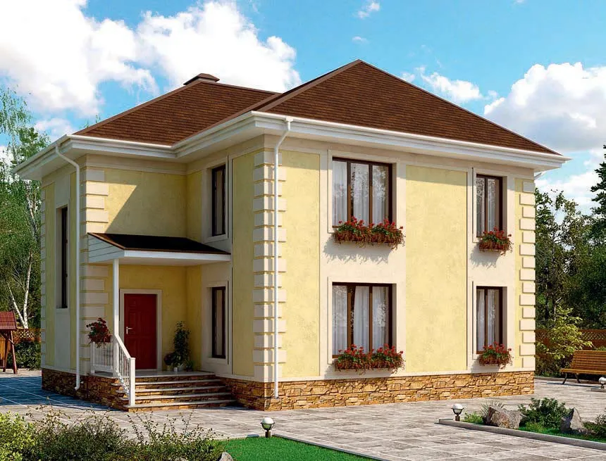 проект дома из газобетона AS-2270 строительство под ключ за итого 5 340 000 рублей