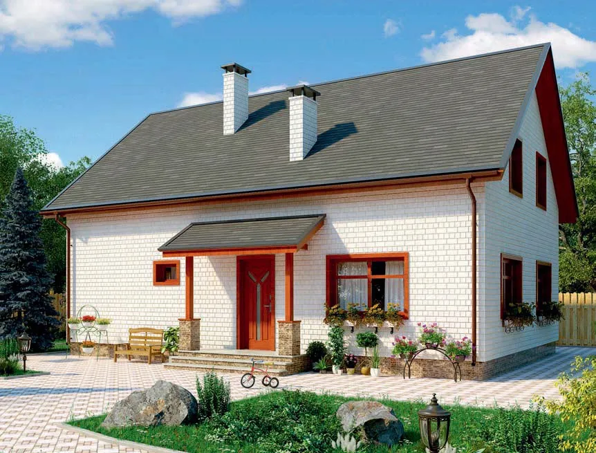 проект дома из газобетона AS-2273 строительство под ключ за итого 6 676 000 рублей