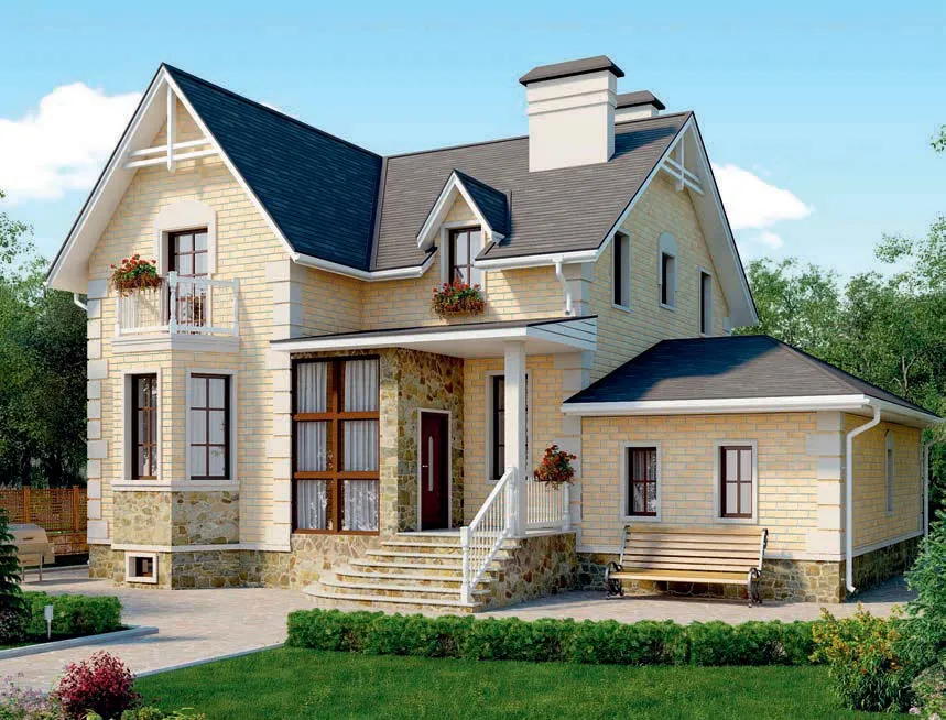 проект дома из газобетона AS-2275 строительство под ключ за итого 7 016 000 рублей