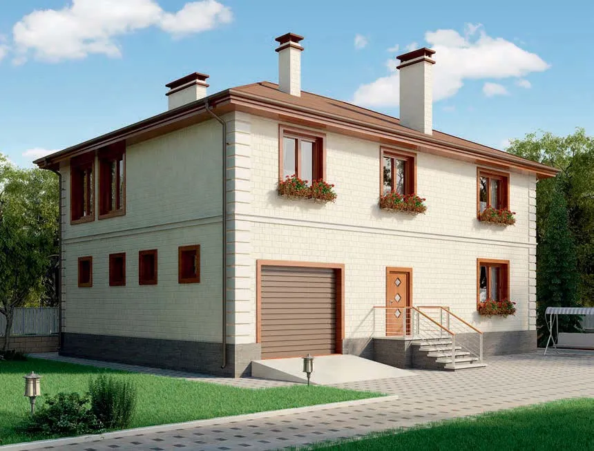 проект дома из газобетона AS-2278 строительство под ключ за итого 13 880 000 рублей