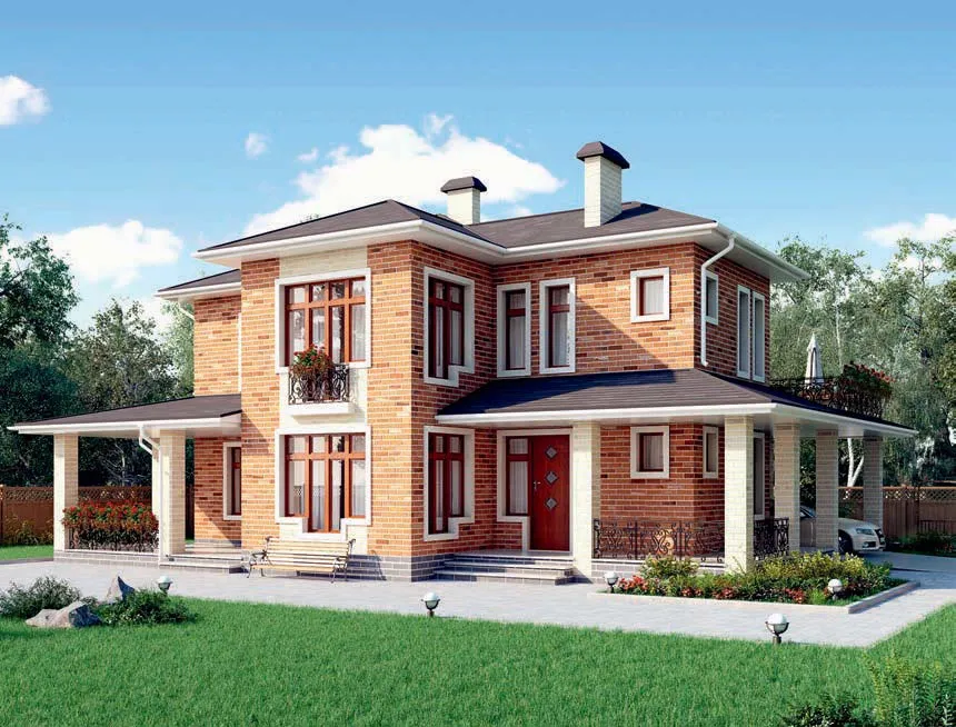 проект дома из газобетона AS-2292 строительство под ключ за итого 8 356 000 рублей