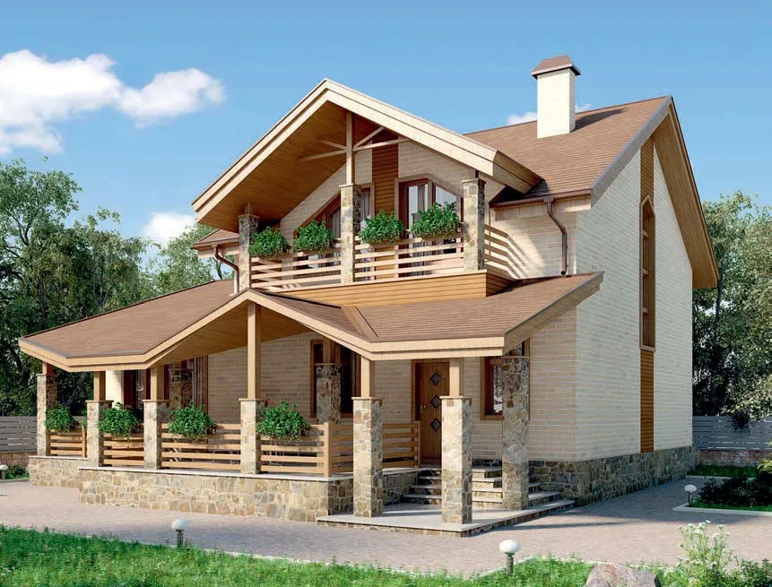 проект дома из газобетона AS-2293 строительство под ключ за итого 8 556 000 рублей