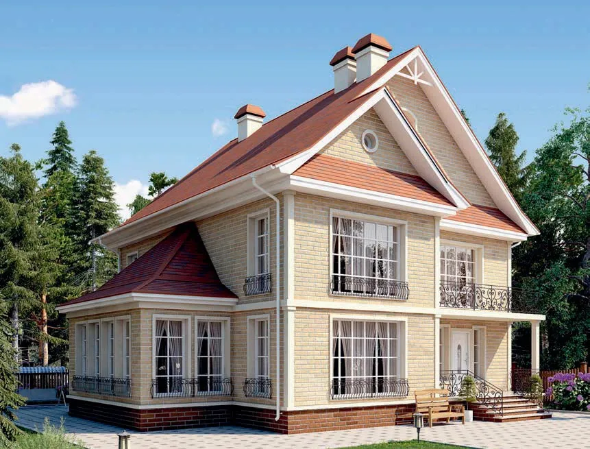 проект дома из газобетона AS-2305 строительство под ключ за итого 9 760 000 рублей