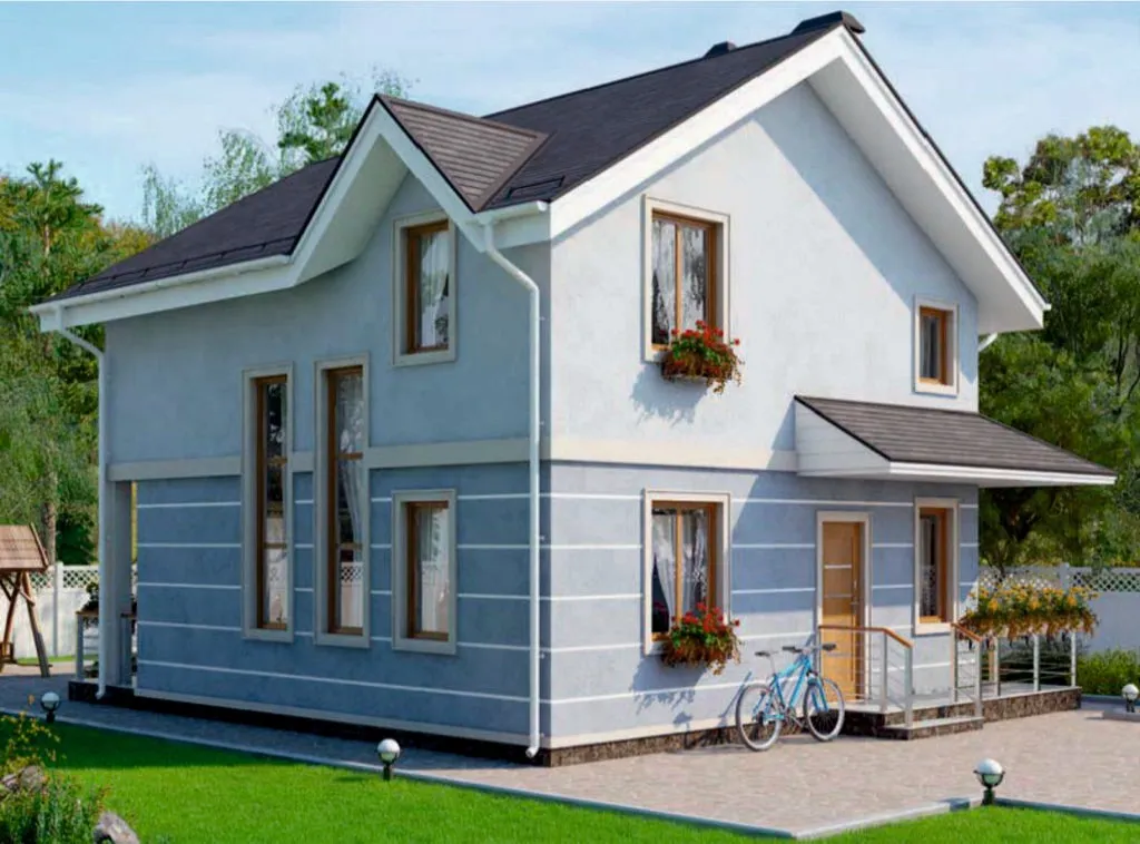 проект дома из газобетона AS-2227 строительство под ключ за итого 4 104 000 рублей