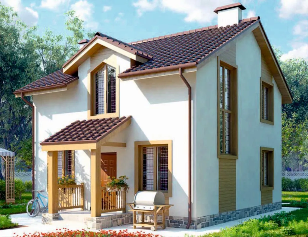 проект дома из газобетона AS-2048 строительство под ключ за итого 1 916 000 рублей