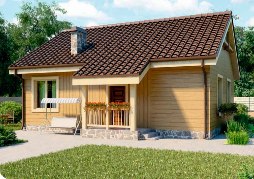 проект дома из газобетона AS-2054 строительство под ключ за итого 2 576 000 рублей