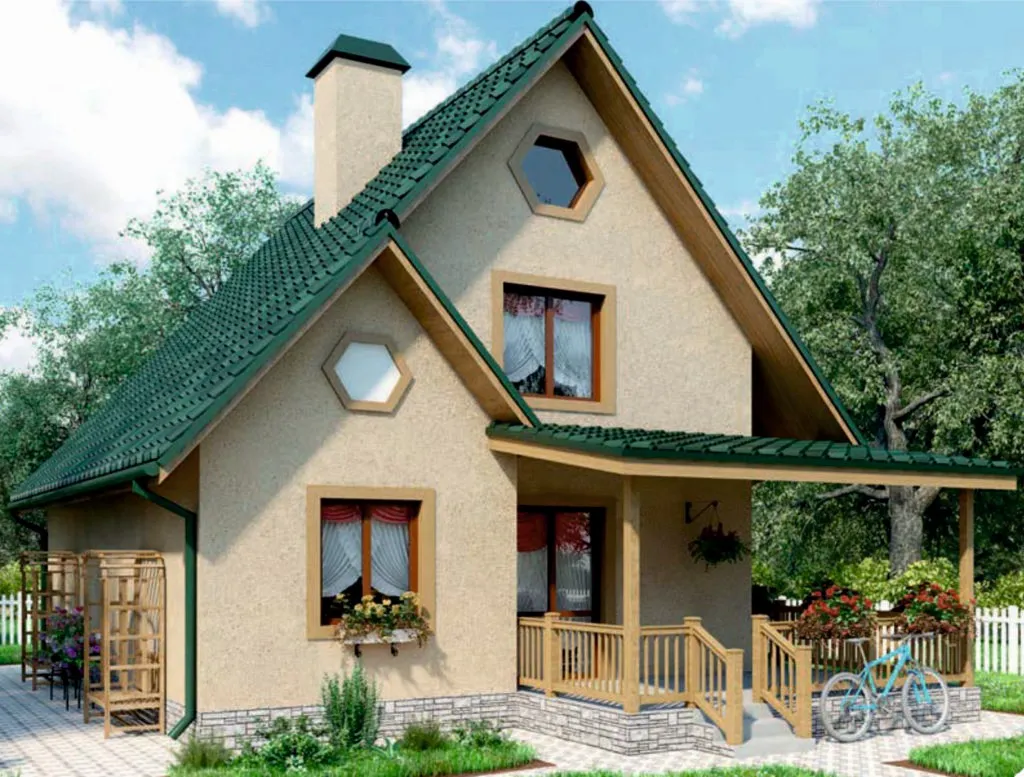 проект дома из газобетона AS-2074-2 строительство под ключ за итого 3 320 000 рублей