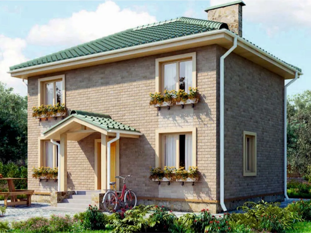 проект дома из газобетона AS-2095-2 строительство под ключ за итого 3 868 000 рублей