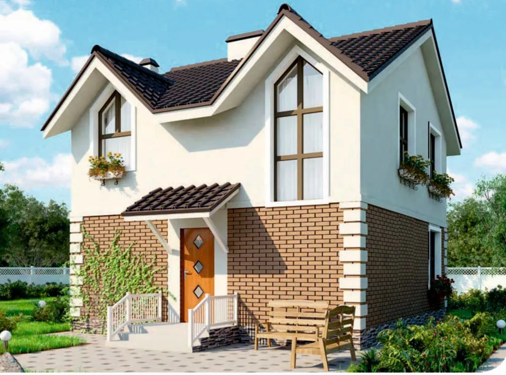 проект дома из газобетона AS-2040 строительство под ключ за итого 3 704 000 рублей