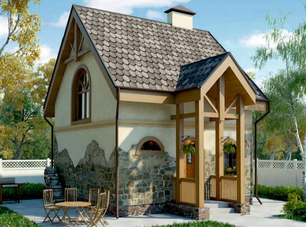 проект дома из газобетона AS-2043 строительство под ключ за итого 2 112 000 рублей